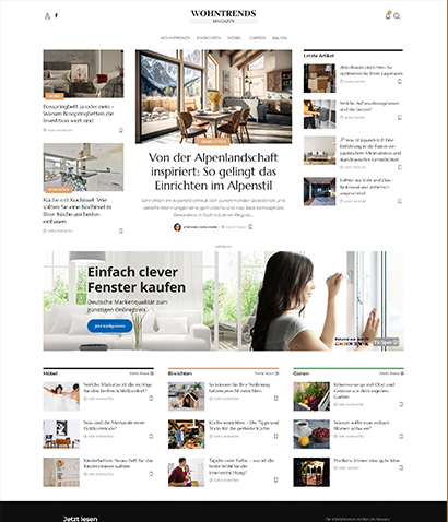 Wohntrends Magazin Homepage