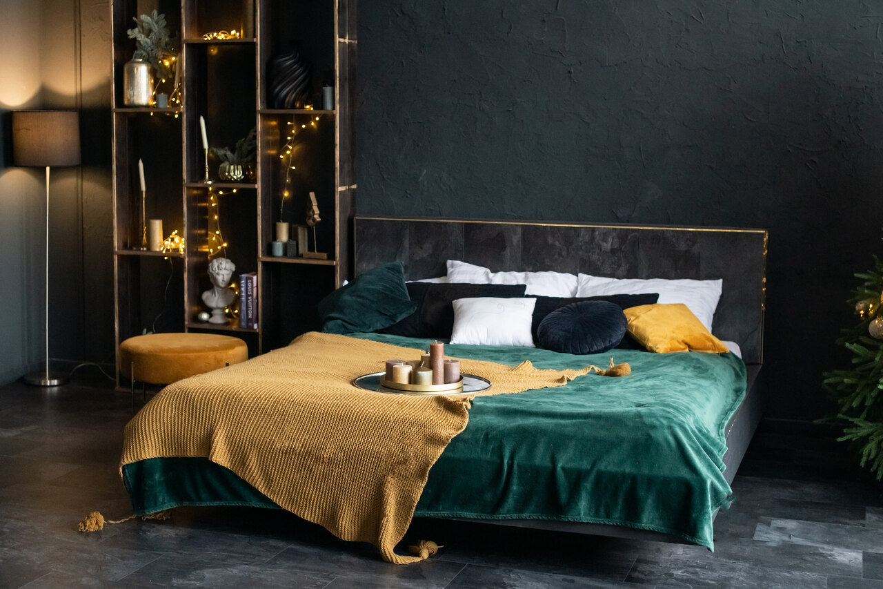 Schne Wohnzimmer Petrol Gold Fotos