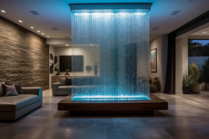 Wasserwand im Wohnzimmer: Ein Hauch von Eleganz und Ruhe - Wohntrends Magazin
