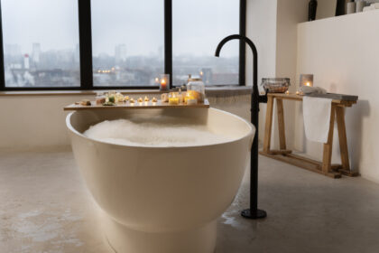 Badewanne mit Whirlpool