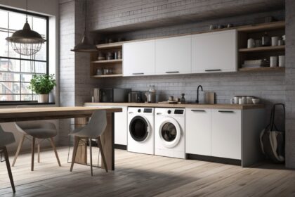 Integration der Waschmaschine in die Küche