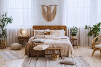 Schlafzimmer im Boho-Stil