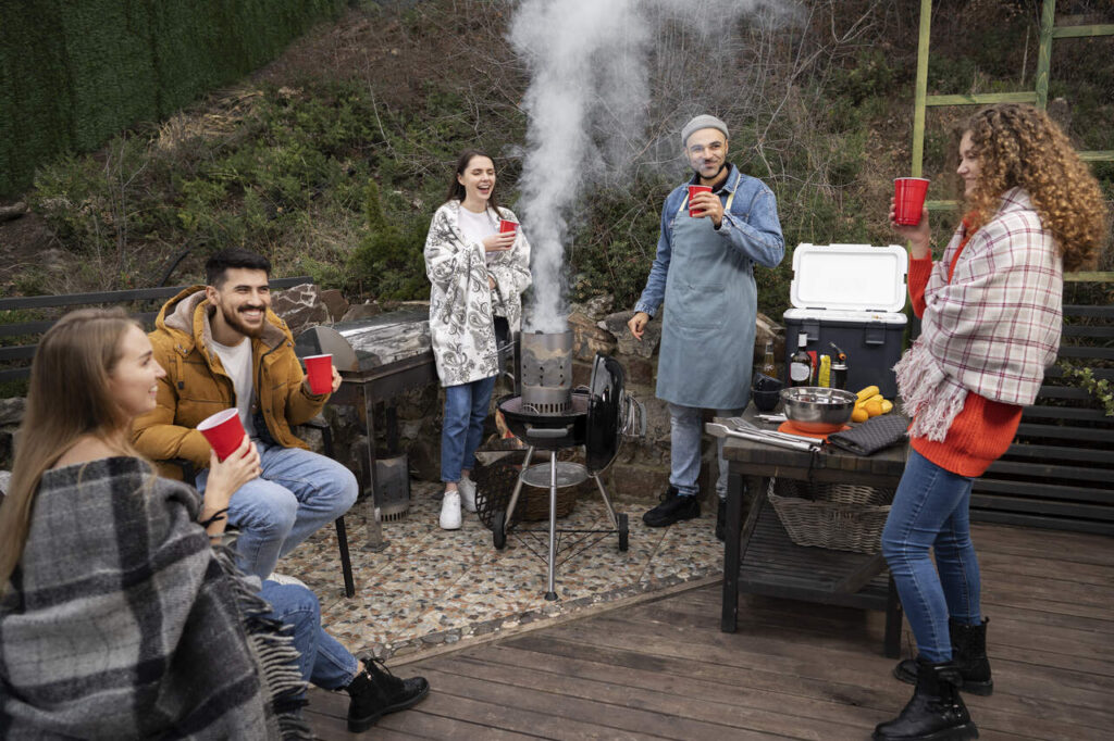 Grillecke im Garten