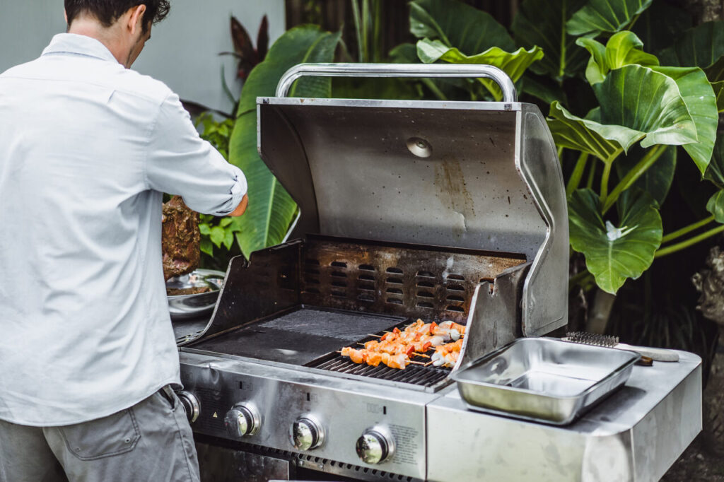 Grillecke im Garten